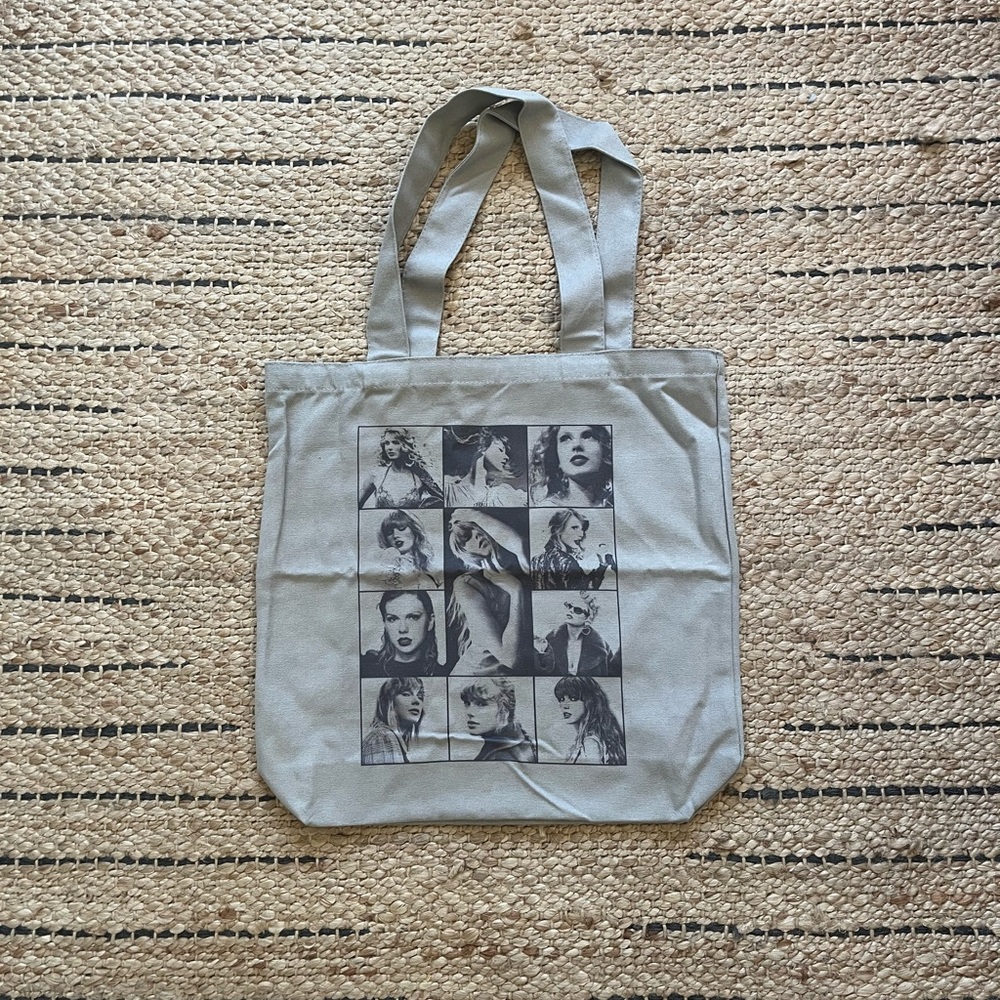 RARE Eras Tour International Leg Taylor Swift Gray Tote Bag